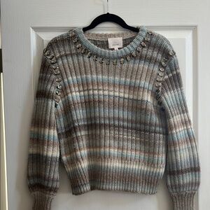 Cinq A Sept Striped Knit Sweater